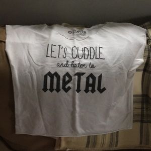 Let’s Cuddle and listen to Metal crop top